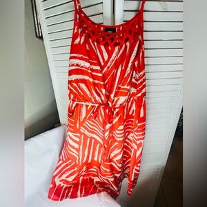 MOSSIMO Supply Co Red and White A-Line Maxi Skirt Resort Wear